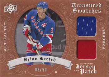 2008-09 Upper Deck Artifacts - Treasured Swatches Jersey / Patch Combo #TSD-BL Brian Leetch  Front