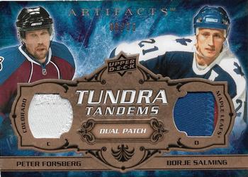 2008-09 Upper Deck Artifacts - Tundra Tandems Patches Copper #TT-FS Peter Forsberg / Borje Salming  Front