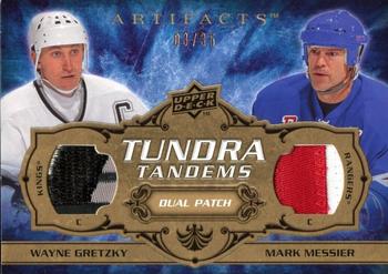 2008-09 Upper Deck Artifacts - Tundra Tandems Patches Copper #TT-GM Wayne Gretzky / Mark Messier  Front