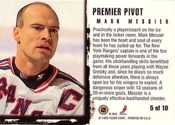 1995-96 Ultra - Premier Pivot #5 Mark Messier Back