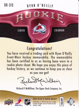 2008-09 Upper Deck Be a Player - Rookie Redemption Bonus #RR-310 Ryan O'Reilly Back