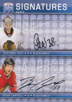 2008-09 Upper Deck Be a Player - Signatures Dual #S2-CH Brian Campbell / Cristobal Huet Front