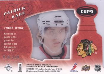 2008-09 Upper Deck Black Diamond - Run for the Cup #CUP9 Patrick Kane  Back