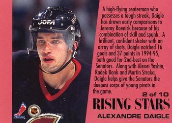 1995-96 Ultra - Rising Stars #2 Alexandre Daigle Back