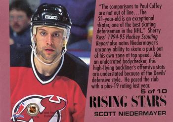 1995-96 Ultra - Rising Stars #5 Scott Niedermayer Back