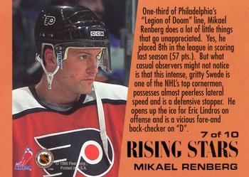 1995-96 Ultra - Rising Stars #7 Mikael Renberg Back