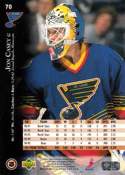 1995-96 Upper Deck #70 Jon Casey Back