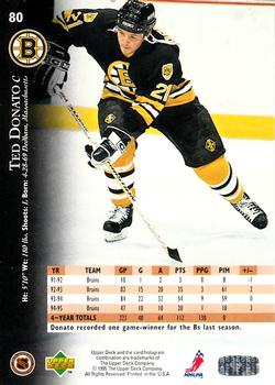 1995-96 Upper Deck #80 Ted Donato Back