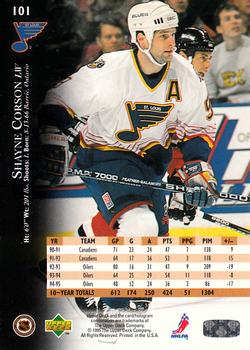 1995-96 Upper Deck #101 Shayne Corson Back