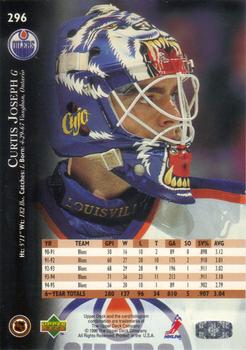 1995-96 Upper Deck #296 Curtis Joseph Back