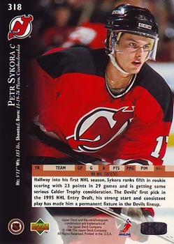 1995-96 Upper Deck #318 Petr Sykora Back