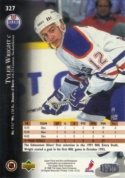 1995-96 Upper Deck #327 Tyler Wright Back