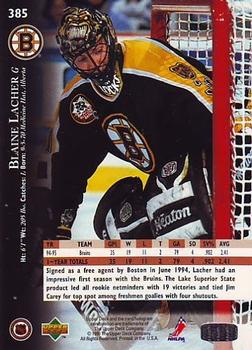 1995-96 Upper Deck #385 Blaine Lacher Back