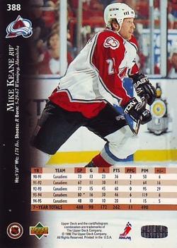 1995-96 Upper Deck #388 Mike Keane Back