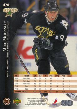 1995-96 Upper Deck #420 Mike Modano Back