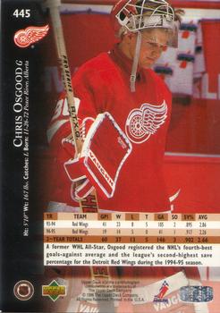 1995-96 Upper Deck #445 Chris Osgood Back