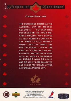 1995-96 Upper Deck #517 Chris Phillips Back