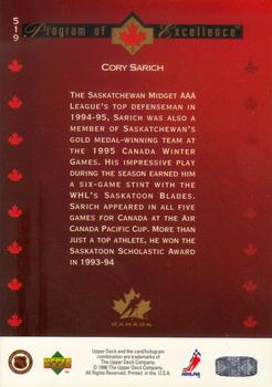 1995-96 Upper Deck #519 Cory Sarich Back