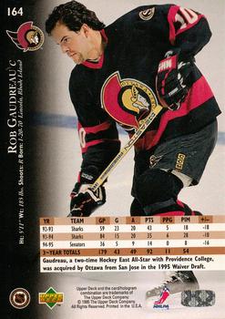 1995-96 Upper Deck #164 Rob Gaudreau Back