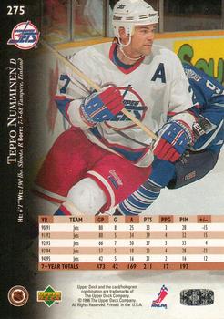 1995-96 Upper Deck #275 Teppo Numminen Back