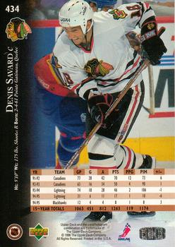 1995-96 Upper Deck #434 Denis Savard Back