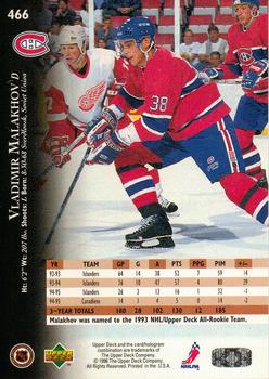 1995-96 Upper Deck #466 Vladimir Malakhov Back