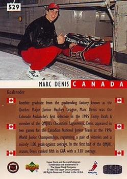 1995-96 Upper Deck #529 Marc Denis Back