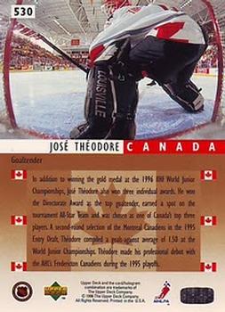 1995-96 Upper Deck #530 Jose Theodore Back