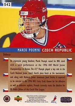 1995-96 Upper Deck #542 Marek Posmyk Back