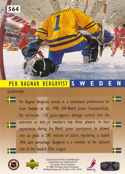 1995-96 Upper Deck #564 Per Ragnar Bergkvist Back