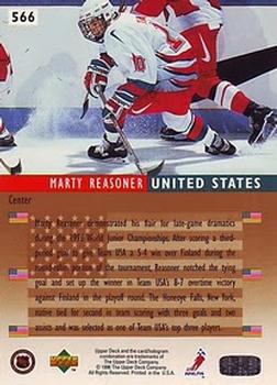 1995-96 Upper Deck #566 Marty Reasoner Back