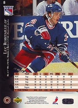 1995-96 Upper Deck #8 Luc Robitaille Back