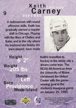 1995-96 Upper Deck Be a Player #9 Keith Carney Back