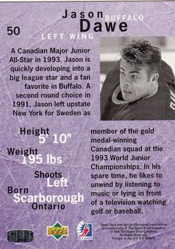 1995-96 Upper Deck Be a Player #50 Jason Dawe Back