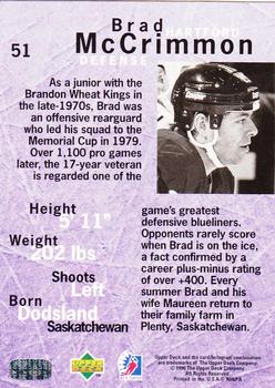 1995-96 Upper Deck Be a Player #51 Brad McCrimmon Back