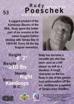 1995-96 Upper Deck Be a Player #53 Rudy Poeschek Back