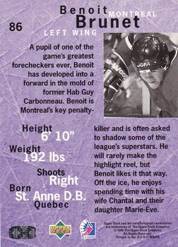 1995-96 Upper Deck Be a Player #86 Benoit Brunet Back