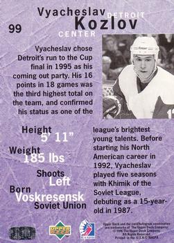 1995-96 Upper Deck Be a Player #99 Vyacheslav Kozlov Back