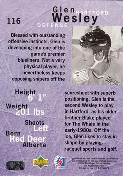 1995-96 Upper Deck Be a Player #116 Glen Wesley Back