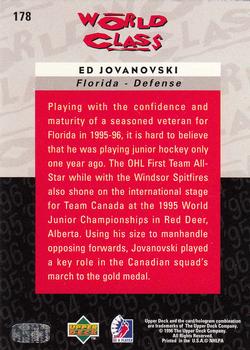 1995-96 Upper Deck Be a Player #178 Ed Jovanovski Back