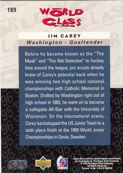 1995-96 Upper Deck Be a Player #189 Jim Carey Back