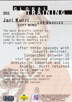 1995-96 Upper Deck Be a Player #201 Jari Kurri Back