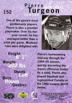 1995-96 Upper Deck Be a Player #152 Pierre Turgeon Back
