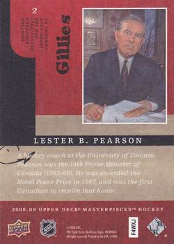 2008-09 Upper Deck Masterpieces - Brown #2 Lester B. Pearson Back