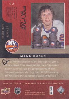 2008-09 Upper Deck Masterpieces - Brown #23 Mike Bossy Back