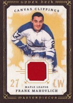 2008-09 Upper Deck Masterpieces - Canvas Clippings Brown #CC-FM2 Frank Mahovlich  Front