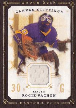 2008-09 Upper Deck Masterpieces - Canvas Clippings Brown #CC-RV1 Rogie Vachon  Front