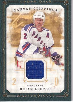 2008-09 Upper Deck Masterpieces - Canvas Clippings Green #CC-BL Brian Leetch  Front