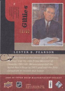 2008-09 Upper Deck Masterpieces - Green #2 Lester B. Pearson Back
