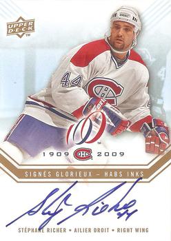 2008-09 Upper Deck Montreal Canadiens Centennial - Habs INKS #HABS-SR Stephane Richer  Front